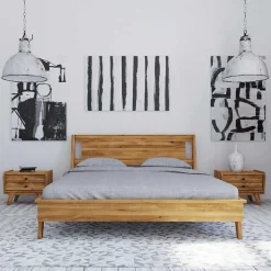 Wildeiche Doppelbett Carilla