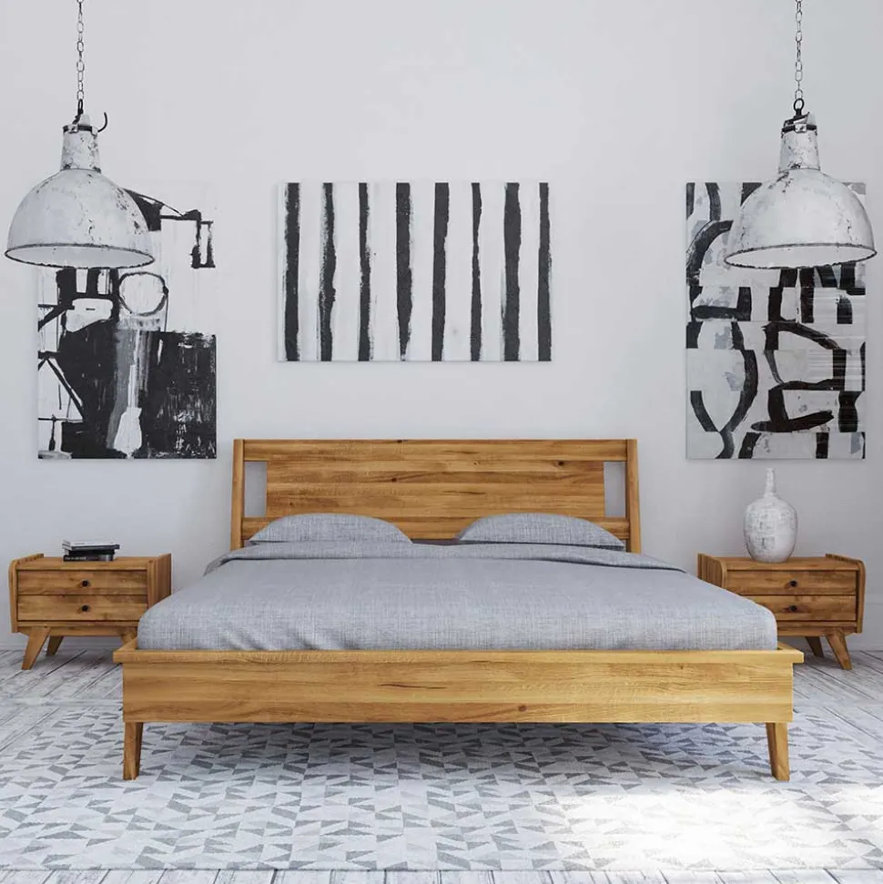 Wildeiche Doppelbett Carilla