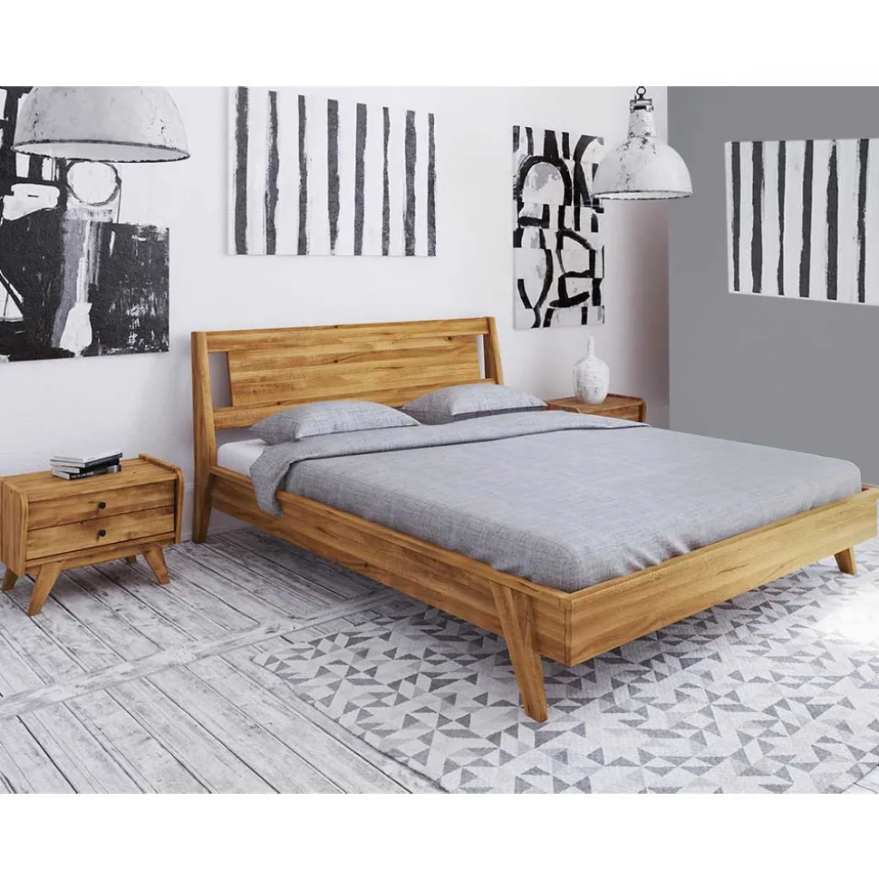 Wildeiche Doppelbett Carilla