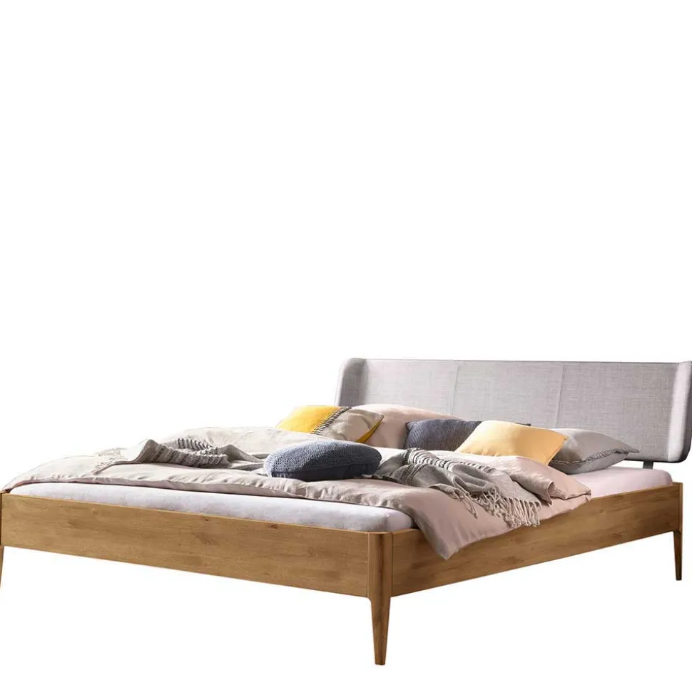 Wildeiche Doppelbett Lannla