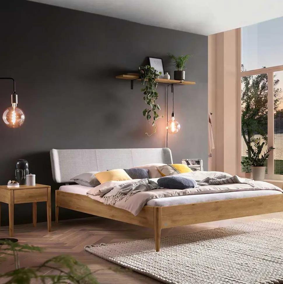 Wildeiche Doppelbett Lannla