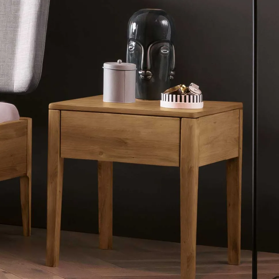 Wildeiche Doppelbett Lannla
