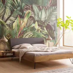 Wildeiche Doppelbett modern Viko