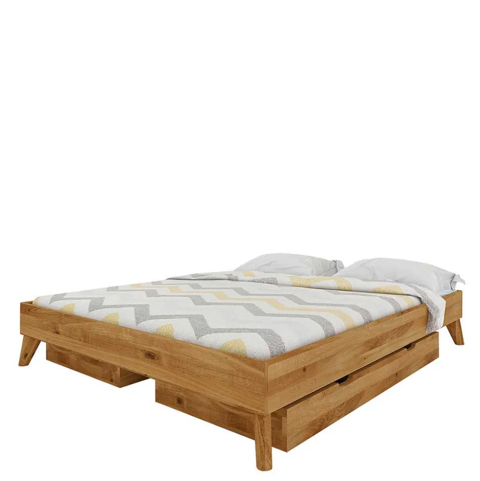 Wildeiche Futonbett Vinial