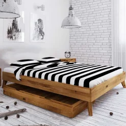 Wildeiche Futonbett Vinial