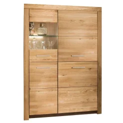 Wildeiche Highboard Divrina