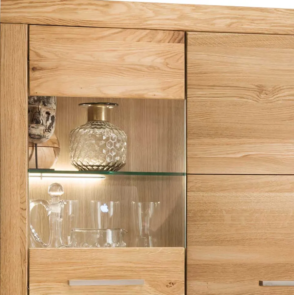 Wildeiche Highboard Divrina