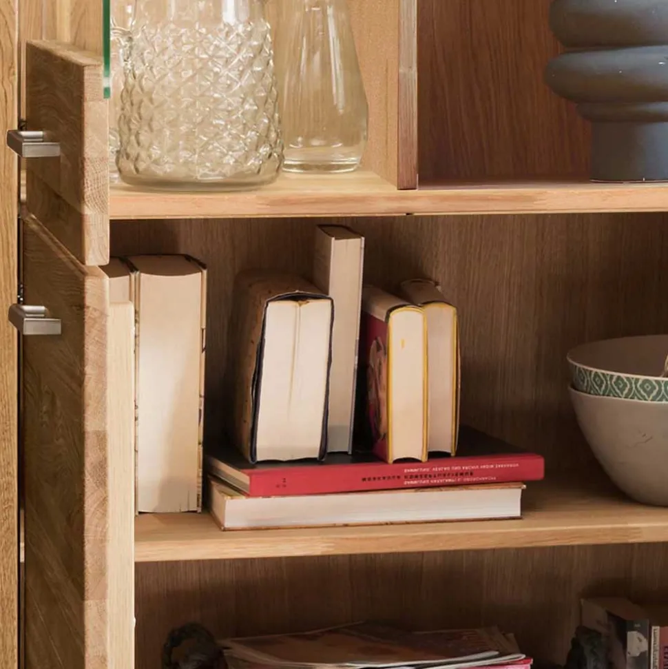 Wildeiche Highboard Divrina