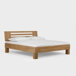 Wildeiche Holzbett Ginnos
