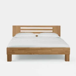 Wildeiche Holzbett Ginnos