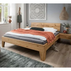 Wildeiche Holzbett Snaucia