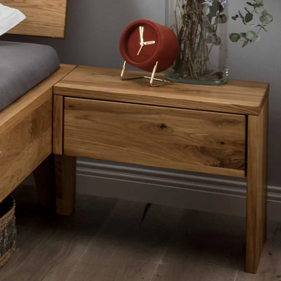 Wildeiche Holzbett Snaucia