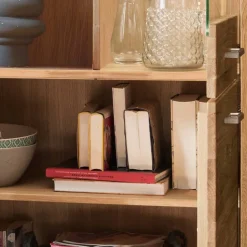Wildeiche Vitrinenschrank Divrina