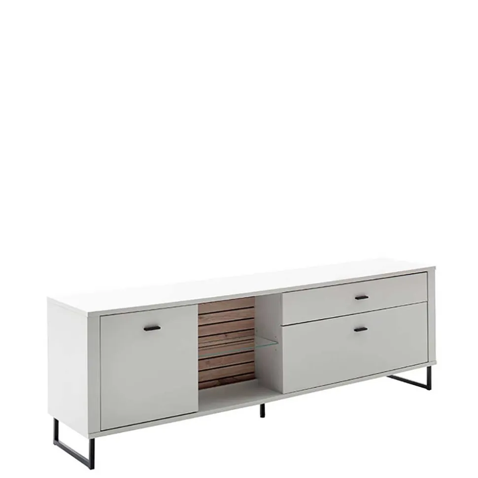 Wohnwand weiß modern Polar