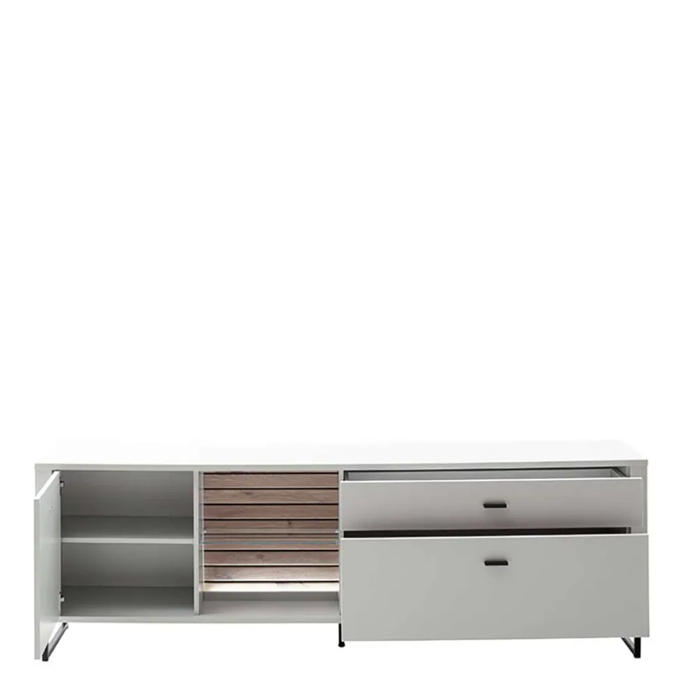 Wohnwand weiß modern Polar