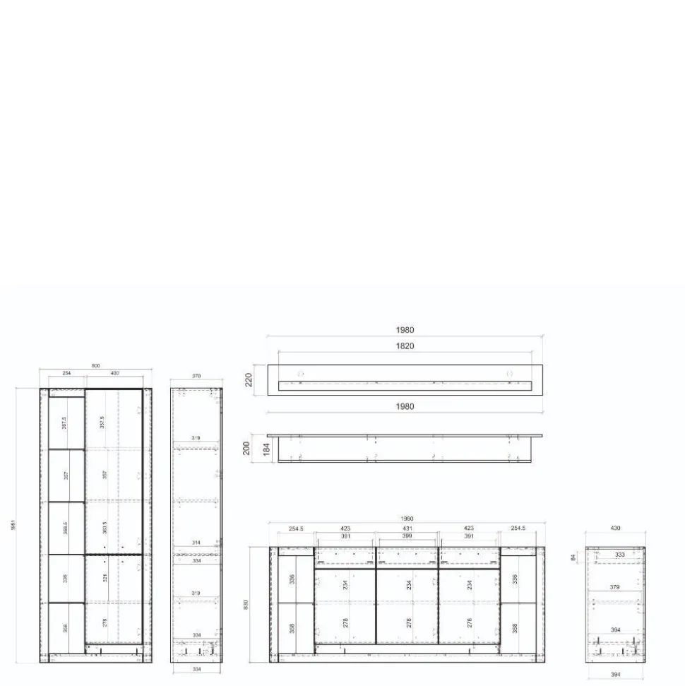 Wohnzimmer Anbauwand Asprecca