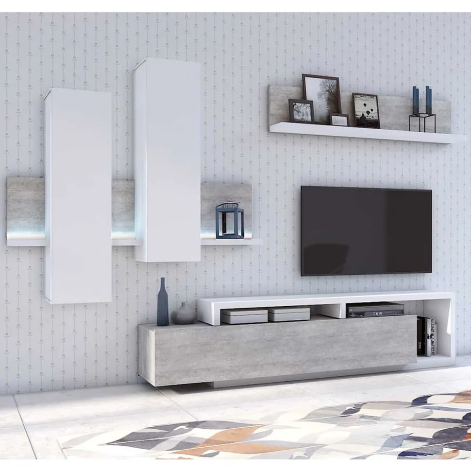 Wohnzimmer Anbauwand Plane