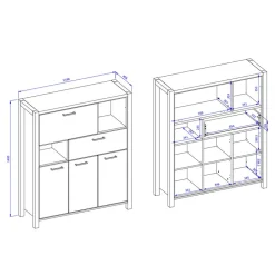 Wohnzimmer Highboard Foxxy