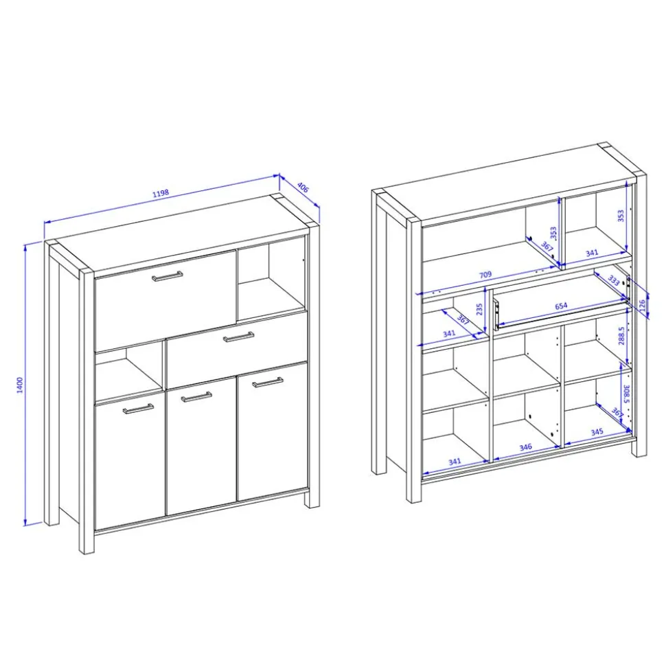 Wohnzimmer Highboard Foxxy