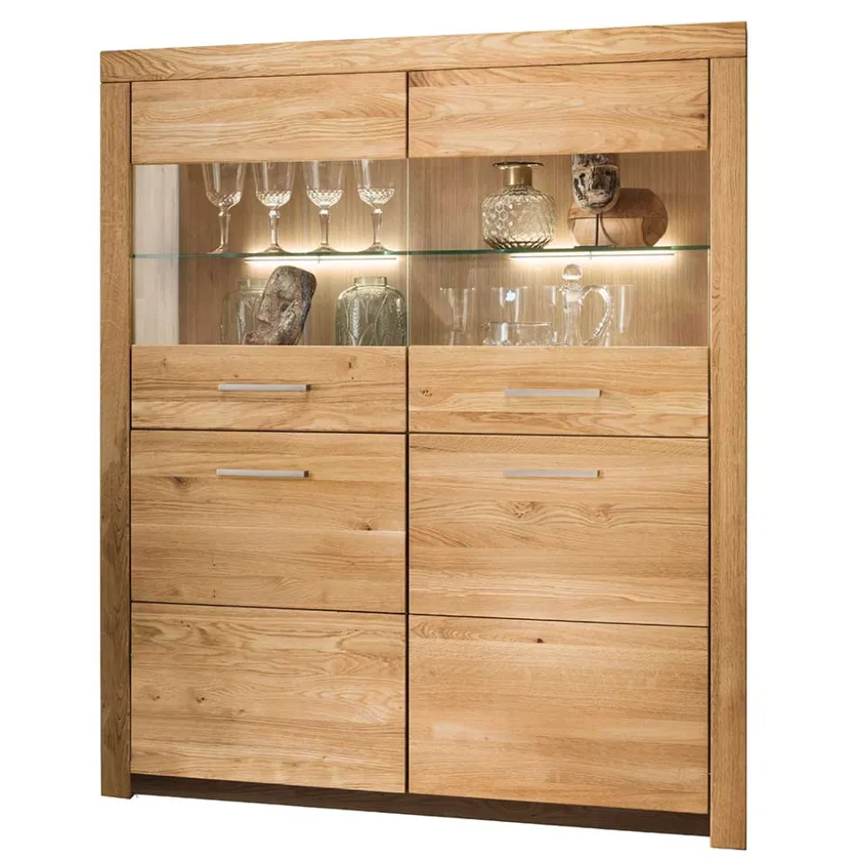Wohnzimmer Highboard Wildeiche Divrina