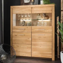 Wohnzimmer Highboard Wildeiche Divrina