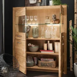 Wohnzimmer Highboard Wildeiche Divrina