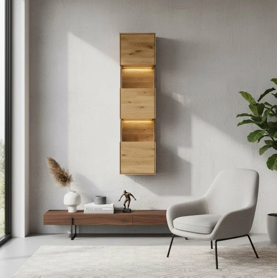 Wohnzimmer Hänge Vitrinenschrank Klever