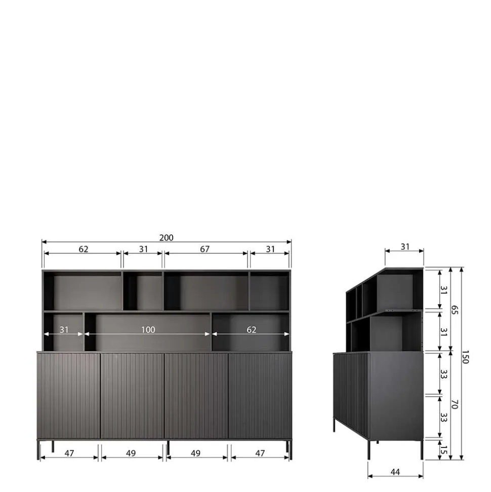 Wohnzimmer Regal Schrank Foliage