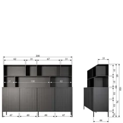 Wohnzimmer Schrank Gulvrano