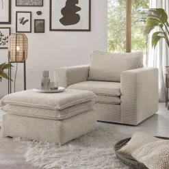 Wohnzimmer Sessel Beige Edance