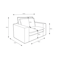 Wohnzimmer Sessel Beige Edance