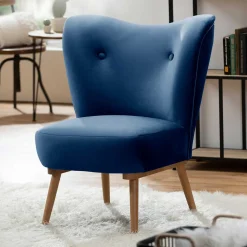 Wohnzimmer Sessel dunkelblau Bechir