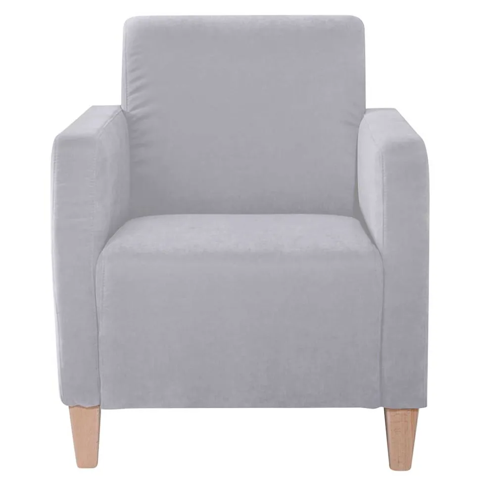 Wohnzimmer Sessel Silbergrau Jey