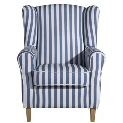 Wohnzimmer Sessel Streifen Taba
