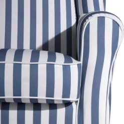 Wohnzimmer Sessel Streifen Taba