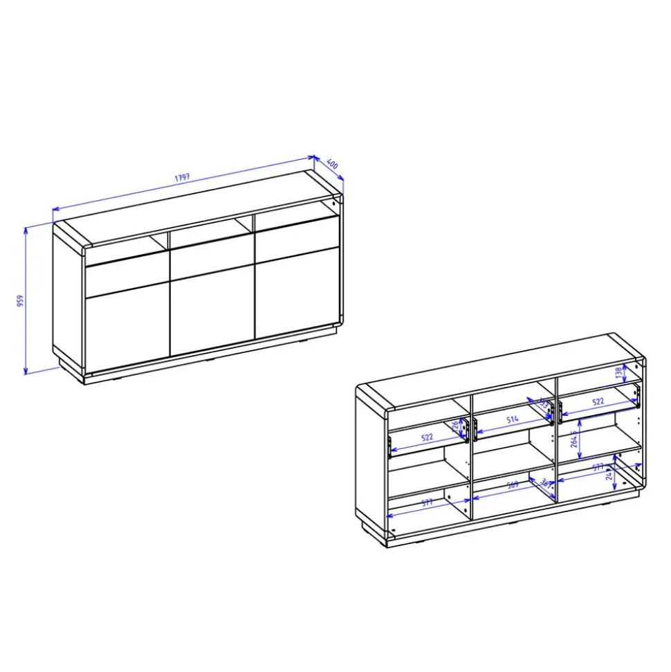 Wohnzimmer Sideboard Sismail