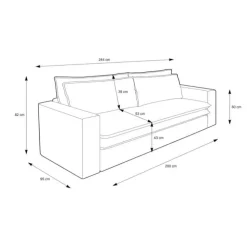 Wohnzimmer Sofa Beige Edance