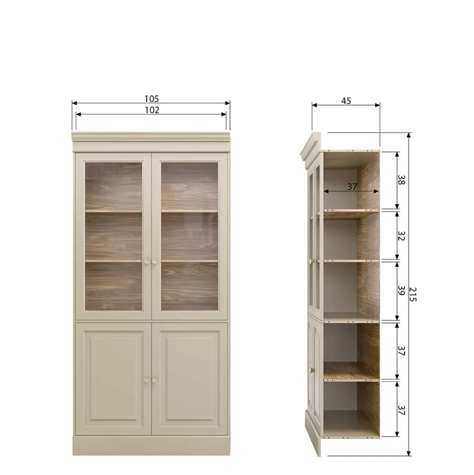 Wohnzimmer Vitrinenschrank Nivatus