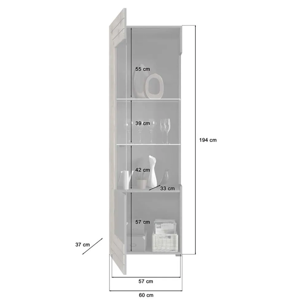 Wohnzimmer Vitrinenschrank Contreros