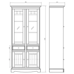 Wohnzimmer Vitrinenschrank Renero
