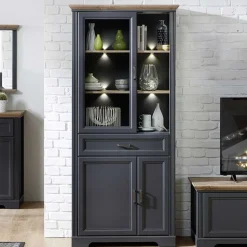 Wohnzimmer Vitrinenschrank Valgura