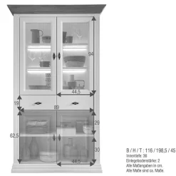 Wohnzimmer Vitrinenschrank Greeks