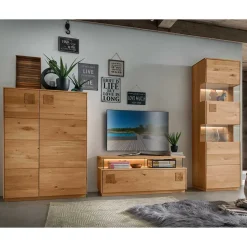 Wohnzimmeranbauwand Wildeiche Onitos