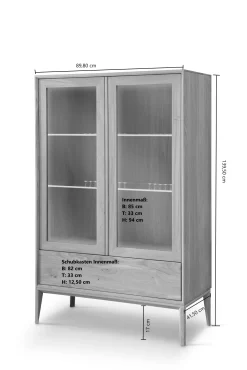Wohnzimmervitrine modern Belafoma
