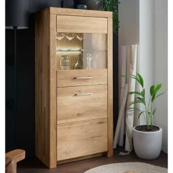 Wohnzimmervitrine Wildeiche Divrina