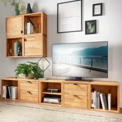 Wohnzimmerwand modern Moore