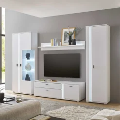 Wohnzimmerwand weiss Constantin