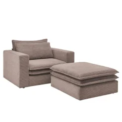XL Sessel mit Hocker Mejan