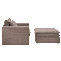 XL Sessel mit Hocker Mejan