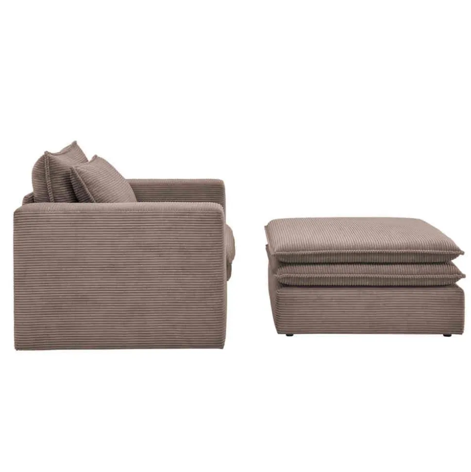 XL Sessel mit Hocker Mejan